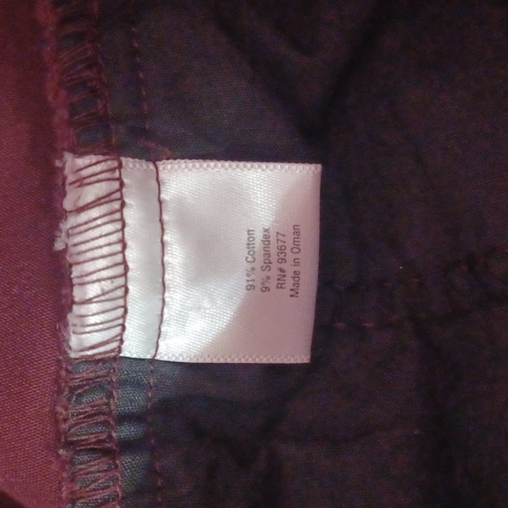 a.n.a Deep Red Cropped Ankle Pants, Pockets, Stretch - Picture 11 of 13
